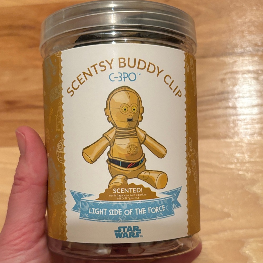 Scentsy C-3PO Buddy Clip – Gold and Blue Accents